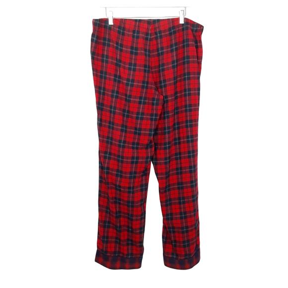 J Crew Flannel Pajamas Cotton Red Tartan Plaid Long Sleeve PJs Adult M Christmas - Picture 6 of 16